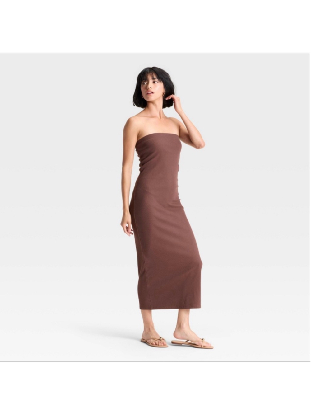 Women's Knit Tube Dress – A New Day™ Brown | Size L | NWT